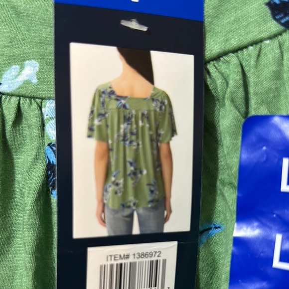 Yellow and Green Relaxed Smocked Blouses - Picture 5 of 6